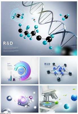 5款醫(yī)療生物科技分子基因鏈細胞病毒醫(yī)學(xué)研究PSD素材推薦